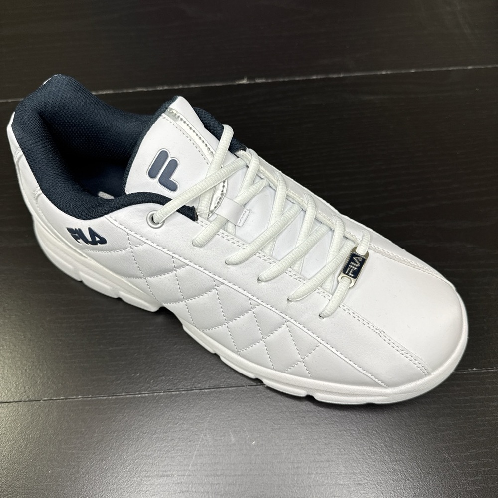 Fila Men's White Quilted Athletic Shoes